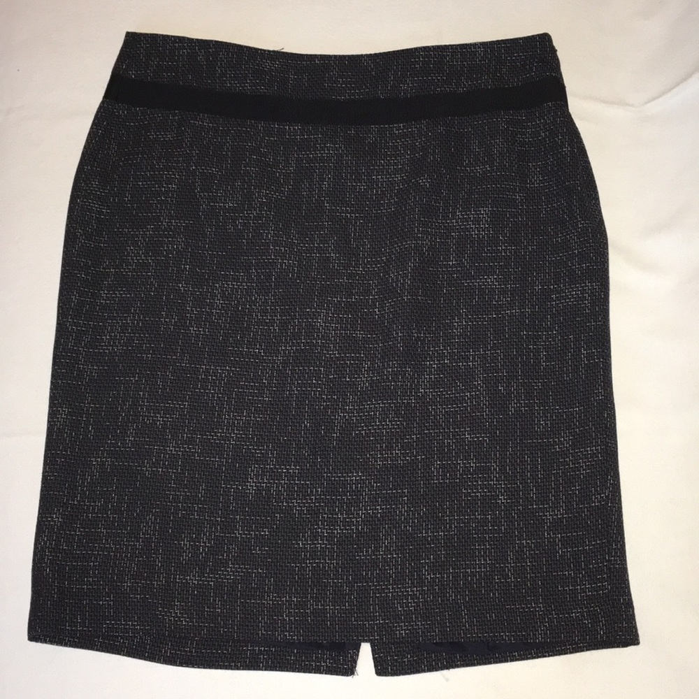 Black Tweed Pencil Skirt